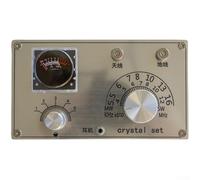 Kit de radio minérale DIY avec composants en métal et plastique, kit complet d'accessoires comprenant antenne, câble de terre, tête de mesure et carte de circuit imprimé, pour l'apprentissage en