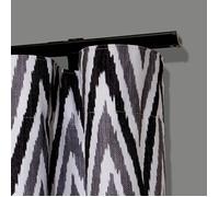Kit de rail à rideaux Déco de 150cm Noir - Fixation plafond- Boulet