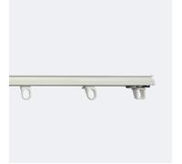 Kit de rail à rideaux simple de 300cm Blanc - Fixation plafond - Boulet