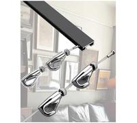 Kit de Rail d'accrochage avec Cache - Système d'accrochage de 300 cm pour galerie d'art, Crochets et Fil Inclus, idéal pour la Maison et Les musées, Installation Facile