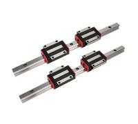 Kit de rail de guidage linéaire carré HGR35 1550 mm à 20500 mm: 2 rails de guidage, 4 curseurs linéaires, 4 graisseurs(HGW35CC,1800mm)