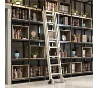Kit de Rail de Guidage pour échelle de bibliothèque/Bureau, avec Roulette supérieure, Polyvalent, adapté aux escaliers de Mezzanine/étagères (kit Coulissant de 100 à 7,3 m), kit de Rail pour