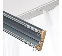 Kit de rail de plafond à double joint bleu de 4 m - Système de rail complet avec accessoires pour une installation fluide, idéal pour les cloisons de séparation et les solutions de décoration