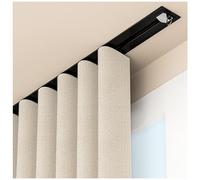 Kit de rail de plafond invisible - Barre de séparation ultra fine pré-assemblée (noir 11.6ft / 354 cm) pour une installation sans couture, idéale pour les intérieurs modernes et les solutions peu