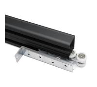 Kit de rail de porte coulissante en aluminium pour porte de grange et portes de placard, matériel de rechange réglable facile à couper pour une action coulissante fluide