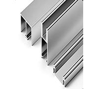 Kit de rail de porte coulissante en verre de 5 mm, rail en aluminium avec kit de rail coulissant silencieux for vitrines, bibliothèques et armoires(Silver,43.3in/110cm)
