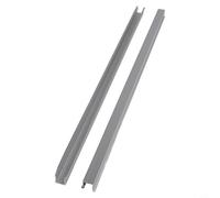 Kit de rail de porte pliable en alliage d'aluminium avec poulies suspendues sur le dessus et guide inférieur pour une charge maximale de 60 kg, système de rail coulissant lisse pour placard, longueur