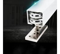 Kit de rail de porte pliable pour portes à 2/3/4/6/8 panneaux, quincaillerie de porte pliante à chargement par le haut pour bureau, étude, balcon, rail en aluminium avec rouleaux réglables