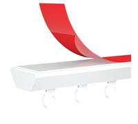 Kit De Rail De Rideau Auto-adhésif, sans Perçage - 70 CM À 600 CM - Système De Rail pour Rideaux pour Tringle À Rideaux De Chambre/Bureau/Salon(8.8FT/270CM)