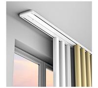 Kit De Rail De Rideau Double Pour Fenêtre, Séparateur De Pièce De Chambre À Coucher Rails De Rideaux Nano Silence, Tringle À Rideaux En Aluminium Métal Blanc(Size:180cm/5.9ft(2 * 90cm))