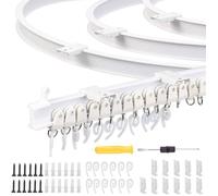 Kit de Rail de Rideau Plafond Pliable - - 3,5M - Flexible - 26 Crochets - Installation Multi-Angle SYSTEME DE RAIL PLAFOND POUR S
