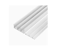 Kit de rail for porte coulissante de garde-robe, roulement à billes, fonctionnement fluide, porte coulissante en verre en aluminium for trois portes(Cream,Three -track 300cm)