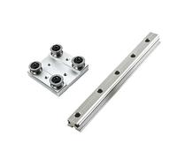 Kit de rail guidage linéaire à deux axes, avec LGD12E LGB12E | Kit de guidage linéaire robuste for systèmes CNC et d'automatisation(LGD12E with 1 block,1300mm)