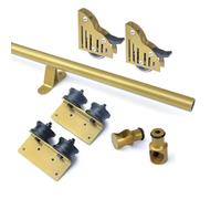 Kit de rail pour échelle coulissante de 1 à 7,3 m (3,3 à 24 pi), quincaillerie pour porte de grange, accessoire de roulettes pour rail de placard, ensemble complet de rail pour échelle roula