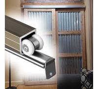 Kit de Rail pour Porte coulissante Commerciale 28 à 200 Pouces, système de Rail Robuste pour Portes en Bois de 1 à 2 Pouces, glissières à Glissement Fluide pour Une Installation et Une utili