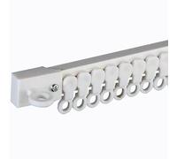 Kit de rails adhésifs - sans rail de plafond Dama pour un glissement fluide dans la chambre à coucher, le salon, l'hôpital - 180 cm - Blanc