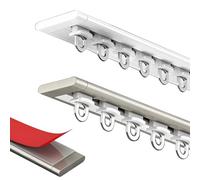 Kit de rails auto-adhésifs en aluminium pour montage au plafond de 0,9 m à 4 m, idéal pour cloisons de séparation, portes coulissantes 2,9 m