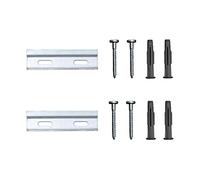 Kit de rails courts sossai® Dexo | Longueur 10 cm | 2x rails courts + vis + chevilles | pour accrocher les meubles de cuisine suspendus