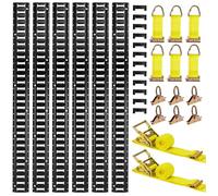 Kit De Rails D'arrimage E-Track-Duoku-Comprenant 6 Rails De 1,5 M-26 Accessoires Tels Que 2 Sangles À Cliquet-6 Anneaux En O Etc