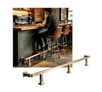 Kit De Rails De Pied De Barre, Garde-corps De 3,28 À 16,4 Pieds Pour Barre, Support De Rails De Pieds Pour Comptoir De Cuisine De Bureau De Réception De Restaurant(Champagne Gold,5.0M/16.40FT)