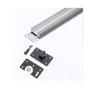 Kit de rails de porte coulissante en aluminium de 120 cm pour portes d'armoire et d'armoire, système de guidage à double poulie, finition argentée, parfait pour la rénovation de la maison