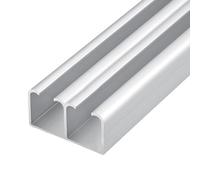 Kit de rails de porte coulissante en aluminium robuste pour portes doubles, quincaillerie pour porte de grange de poche, rail coulissant de placard et garde-robe, système de rail de porte en verre