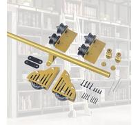 Kit de rails de porte coulissante pour échelle mobile de bibliothèque, système complet de rails d'échelle roulants de 1 à 7,3 m avec rouleau coulissant, idéal pour une utilisation dans un grenier ou