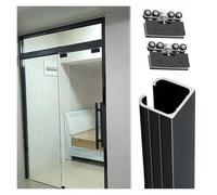 Kit de rails de porte coulissante pour installation sur le dessus, rail de porte de poche en verre invisible pour armoires et balcons