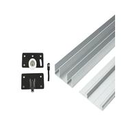 Kit de rails de porte coulissante - Système de triple rail avec roues coulissantes silencieuses pour une installation fluide et facile dans la rénovation et la mise à niveau de la maison