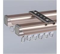 Kit de rails de rideaux droits en aluminium - Robuste pour séparateur de pièce, montage au plafond ou au mur, durabilité et utilisation polyvalente