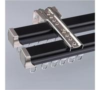 Kit de rails de rideaux droits en aluminium - Robuste pour séparateur de pièce, montage au plafond ou au mur, durabilité et utilisation polyvalente