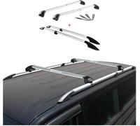 Kit de rails de toit OMAC + barres de toit pour Fiat Doblo 2010-2021 Langer L2 Alu Gris