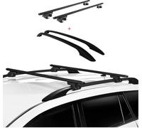 Kit de rails de toit OMAC + barres de toit pour Ford Kuga 2012-2019 Alu Noir 4x