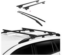 Kit de rails de toit OMAC + barres de toit pour VW Touareg 7L 2002-2010 Alu Noir