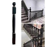Kit de rails d'escalier en bois, balustres minimalistes pour remplacement d'escalier, poteau contemporain pour atterrissage et inclinaison
