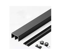 Kit de rails for portes coulissantes: roulettes silencieuses et robustes for un fonctionnement fluide dans les armoires, les granges et les portes vitrées.(Black,Concave 100cm/39in)