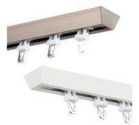 Kit de rails ultra-fins V-SD ain pour cloisons de séparation de pièce en alliage d'aluminium 1,2 m Idéal pour chambre à coucher, salon, hôpital - Blanc H
