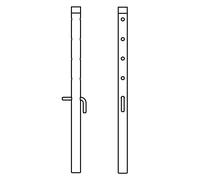 Kit de rallonge Acier pour Eiermann Richard Lampert Long - Argent 9006 - LAMPERT EIERMA STAEB