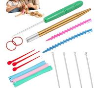 Kit de ramassage des cheveux de avec poignée antidérapante et précis - Aiguilles pour ramener les cheveux de de 29,2 cm | Débutants, amateurs, fêtes, rendez-vous, salle de