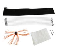 Kit de ramonage 10m Nylon Flexible Hérisson de Ramonage Synthétique Nettoyage Poêle Entrainement Perceuse Électrique