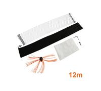 Kit de ramonage 12m Nylon Flexible Hérisson de Ramonage Synthétique Nettoyage Poêle Entrainement Perceuse Électrique