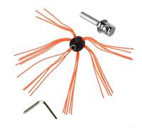 Kit de ramonage avec tête rotative de brosse de cheminée avec adaptateur de forage | Outil de nettoyage flexible pour enlever la suie dans les revêtements en acier inoxydable et les coudes complexes |