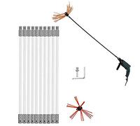 Kit de Ramonage, Brosse de Cheminée avec des Tiges Flexibles en Nylon pour Entraînement électrique de Perceuse, Brosse Hérisson Rod Kit, Multi-taille,8m