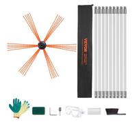Kit de Ramonage Cheminée - VEVOR - 9m Brosse Rotative Nylon et Acier Allié
