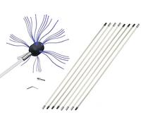 Kit De Ramonage De Cheminée, Kit De Ramonage Électrique Rotatif Avec Tige Flexible En Nylon Et Tête De Brosse, Ensemble De Ramonage Rotatif De Type Perceuse For Nettoyer Kit Brosse de Cheminée ( Color