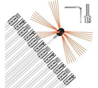 Kit De Ramonage Poêle À Granulés 8 M Brosse Nettoyage 360° avec Tiges Flexibles en Nylon Nombreux Accessoires for Conduits(8 m)
