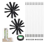 Kit de Ramonage Poêle a Pellets - 1, 4.8m Hérisson 200mm 12 Tiges Flexible Perceuse Visseuse - Cheminée Étiquette