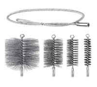 Kit de ramonage pour cheminée - PZCC - Lot de 4 brosses - Diamètres 30/50/80/150 mm - Tige de poussée 1 m