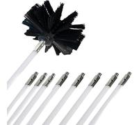 Kit De Ramonage pour Poêle à Bois Brosse De Ramonage Brosse De Nettoyage De Conduit De Fumée Et Ensemble De Tiges Ensemble De Bâtons De Nettoyage De La Suie Brosse De Dragage D, 9 Rods, 410mm