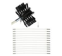 Kit De Ramonage Pour Poêle À Granulés, Hérisson Ramonage En Nylon, Tiges De Ramonage Flexible , Utilisable Avec Perceuse Visseuse Pour Cheminée, Tuyaux Kit de nettoyage de cheminée(12 Rods,610mm)